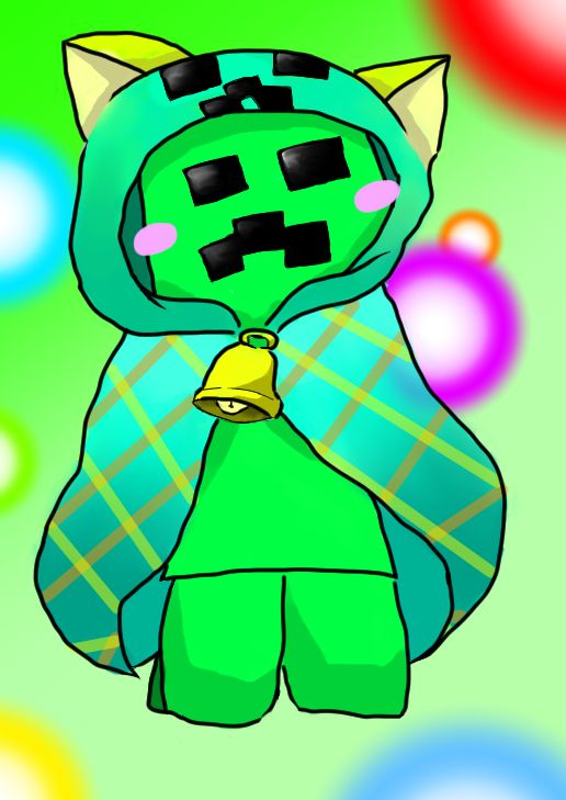 マイクラ クリーパー 娘 12歳 作デジ絵 マイクラのクリーパーです ほぼ ラオウルのイラスト