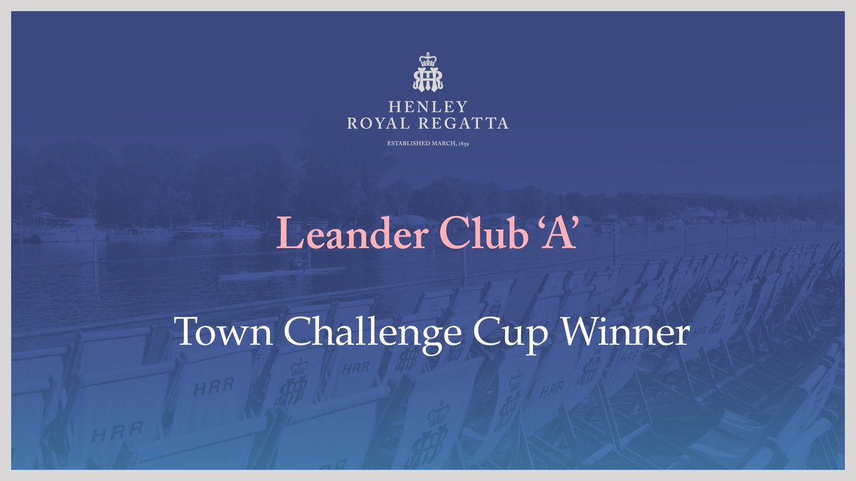 Congratulations <a href="/Leander_Club/">Leander Club</a> 'A'!

Winners of the Town Challenge Cup 🏆

#HRR21 #Town
