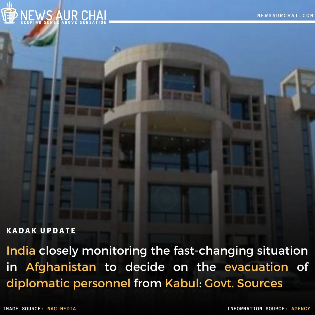 India closely monitoring the fast-changing situation in Afghanistan to decide on the evacuation of diplomatic personnel from Kabul: Govt. Sources
--
#KabulHasFallen #Terrorism #AfganistanUnderAttack #NewsAurChai #Taliban #Kabul #USA #India #Kabul #TerroristTaliban