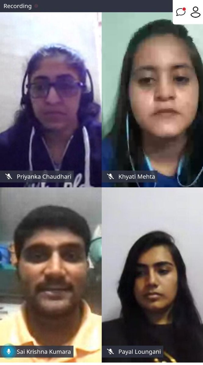 All in one frame....🤩
Thank you <a href="/witkolkata/">Salesforce Women In Tech Group,Kolkata</a>  for conducting such a wonderful session...
Thanks to all the speakers for sharing your experiences......
<a href="/LounganiPayal/">Payal #MC²</a> 
<a href="/Sai_CGLsklm/">Sai Krishna Sastry Kumara</a> 
<a href="/Priyanka_sfdc/">PRIYANKA CHAUDHARI 🇮🇳</a> 
@Khyati__Mehta 
#redoundforce: Journey from a Student To Salesforce Professional