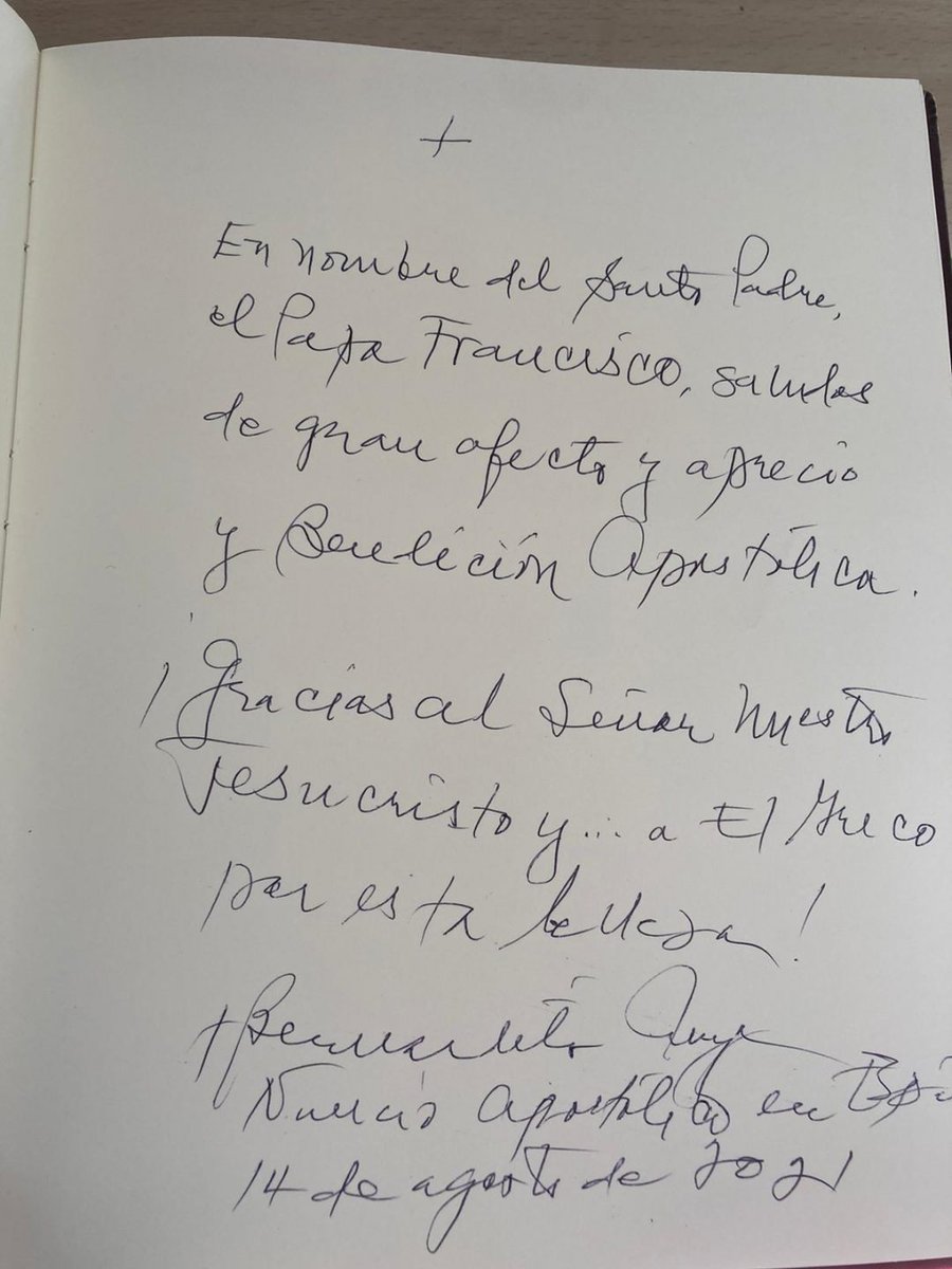 El Nuncio Apostólico en España, D. Bernadito Auza, ha visitado la parroquia de <a href="/SantoTomeToledo/">Santo Tomé Toledo</a> contemplando la belleza y la enseñanza del cuadro “El entierro del Señor de Orgaz” la obra más admirada del #Greco.
santotome.org/excmo-sr-nunci…
