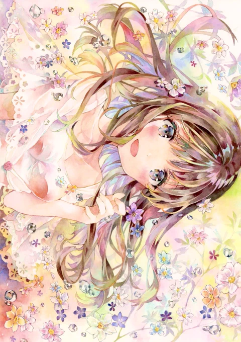 *透明水彩過去絵*
#illustration #watercolour 