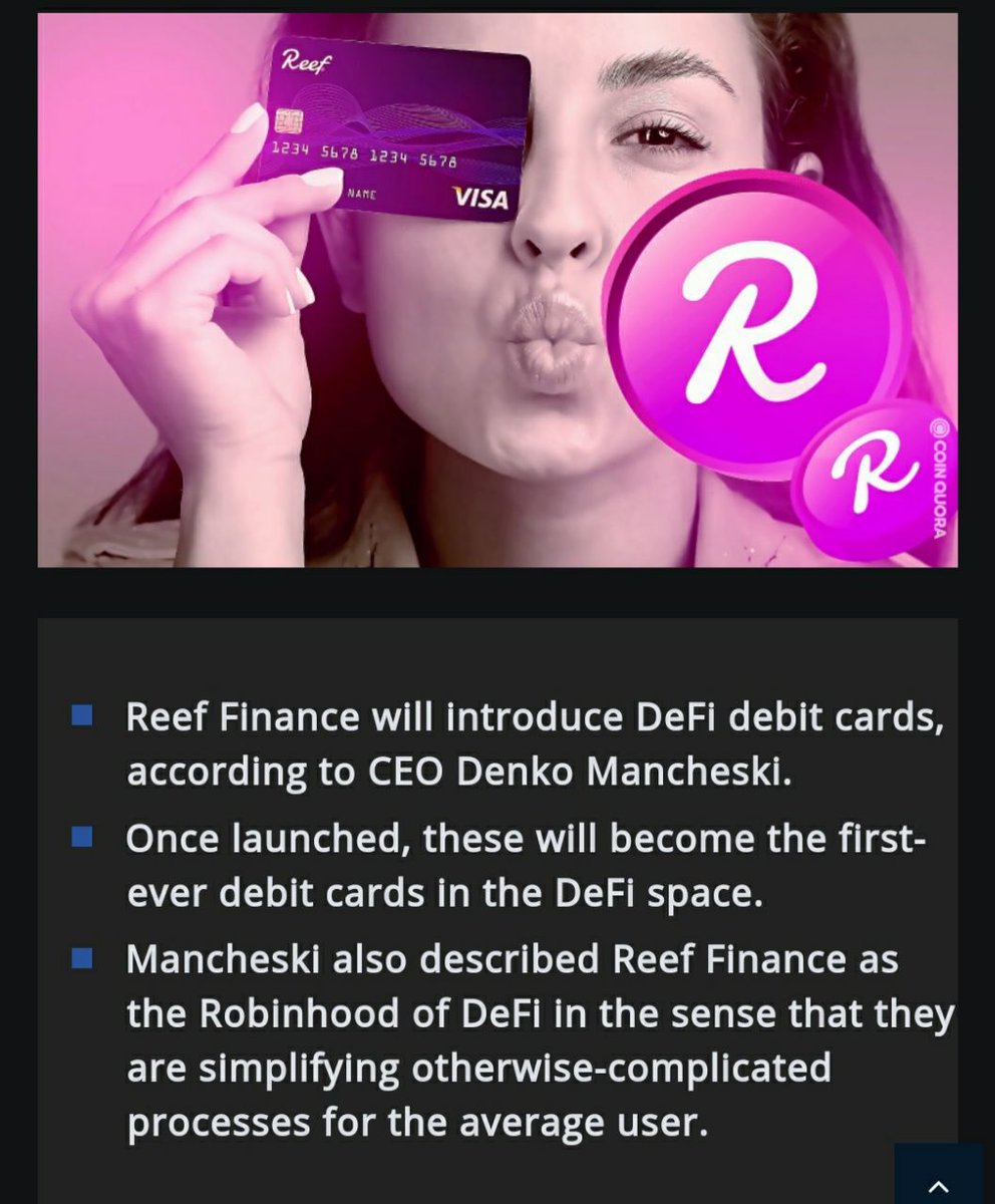 micro_os's tweet image. $REEF
reef.finance

#reefcard on progrees  @BaanxGroup 🎉

just wait to explode 🚀🚀🚀

Hail king of #DeFi @ReefDeFi
"To Infinity and Mooon"

#reef #dot #polkadot #MATIC #FEG #bnb #bunny #one #BSCGem #pmon #AXS #cake #WhatIf #btc #altcoin