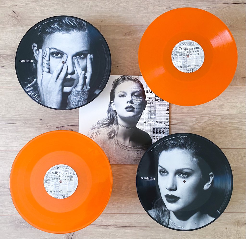 Y 💓 on X: Taylor Swift - reputation • standard picture disc vinyl • FYE  translucent orange vinyl  / X