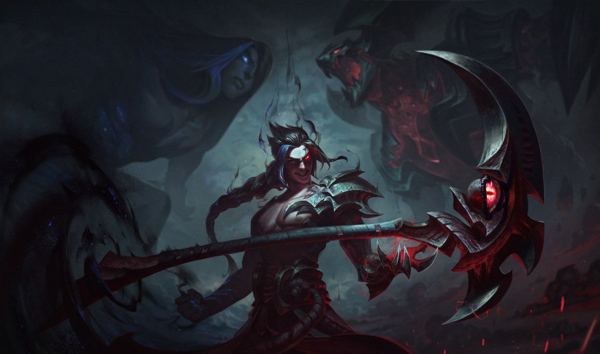 Shadow_OTD's tweet image. Shadow character of the day is Shieda Kayn from League of Legends