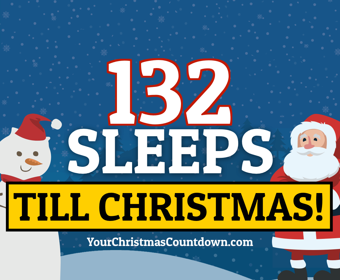 ONLY 131 MORE DAYS &amp; 132 SLEEPS UNTIL CHRISTMAS! 🌟🎄🎅
        
👇👇 Visit our website to see the LIVE countdown
🕒 YourChristmasCountdown.com 🎄🎅 yourchristmascountdown.com