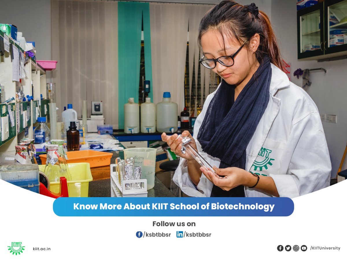 KIITUniversity's tweet image. School of Biotechnology aimed at providing engineers, designers &amp;amp; those in related fields, the skills &amp;amp; knowledge to become elite innovators.

Know more -

facebook.com/ksbtbbsr

linkedin.com/company/ksbtbb…