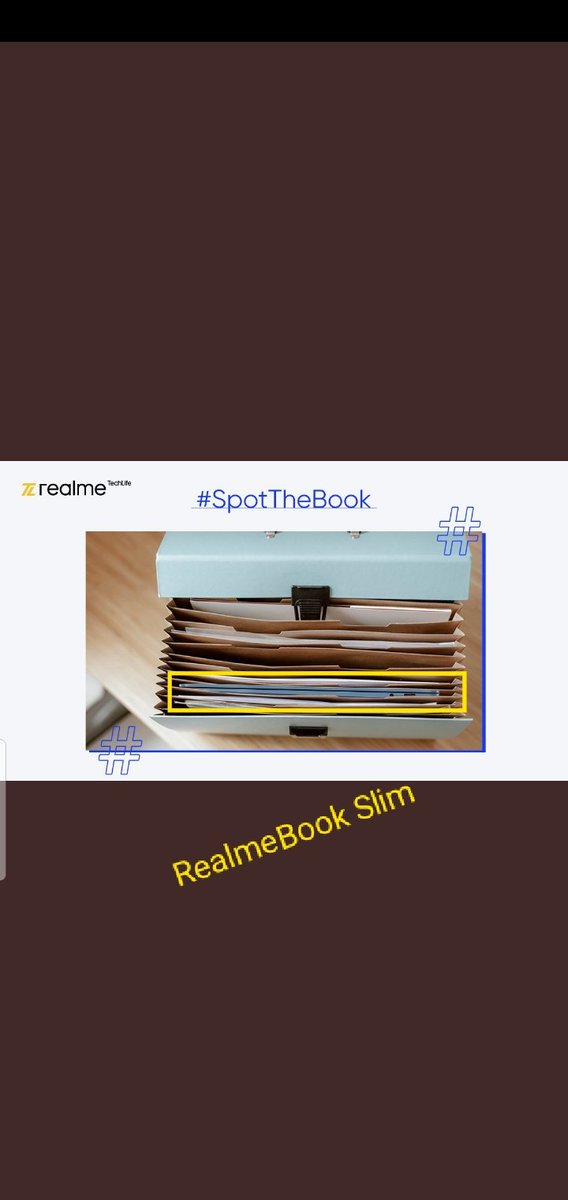 Im_HimanshuK's tweet image. Again I found easily RealmeBook Slim 😀 

#realmeBook Slim
#SpotTheBook #Comtest @realmeTechLife @realmeIndia