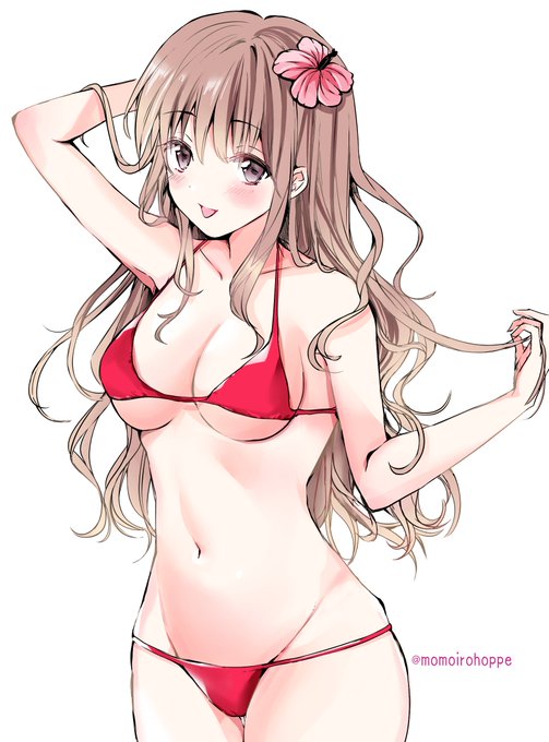 水着の女の子(創作絵) 