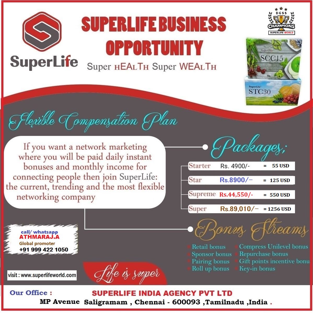 Athmarajpondy's tweet photo. 21st-century business, NEED worldwide Leaders, Business peoples.join now worlds 1st direct selling company won 6 International Awards SUPERLIFEWORLD.
#business #Network #MLM #Chennai #superlifeworld #entrepreneurlife https://t.co/Itxv1DnVNp