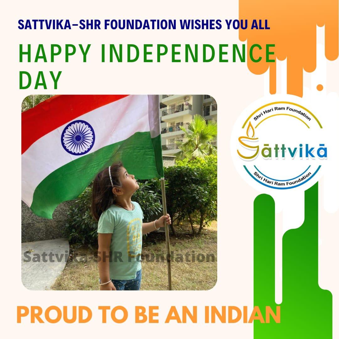 SattvikaSHRF's tweet photo. Today is a day to feel proud about being a part of this great nation. May this spirit of freedom leads us all to success and glory in life.

❤️Happy 75th Independence Day
#IndependenceDay https://t.co/h38TnR9BNS