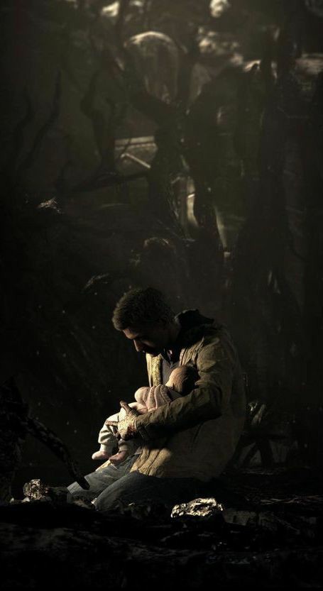 UpshureMiles's tweet image. &quot;Blake and Ethan really have something in common....&quot;

#Outlast #ResidentEvil 
#BlakeLangermann #EthanWinters