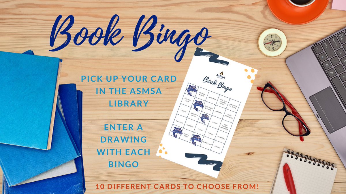 asmsalibrary's tweet photo. There's a new #ReadingChallenge this year: #BookBingo 📚📖🐬

#asmsalibrary
#asmsa
#library https://t.co/lTM4pm6nvC