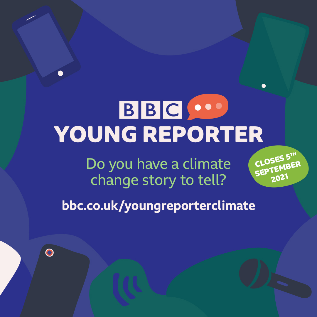 🌄 Do you have a story to tell about environmental issues?

📹 Do you work in or want to work in the media?

📺 Are you aged 18-24 and live in Wales?

There's an exciting chance to have your story broadcast on BBC Wales' ahead of #COP26 

Apply here: bbc.co.uk/youngreporterc…