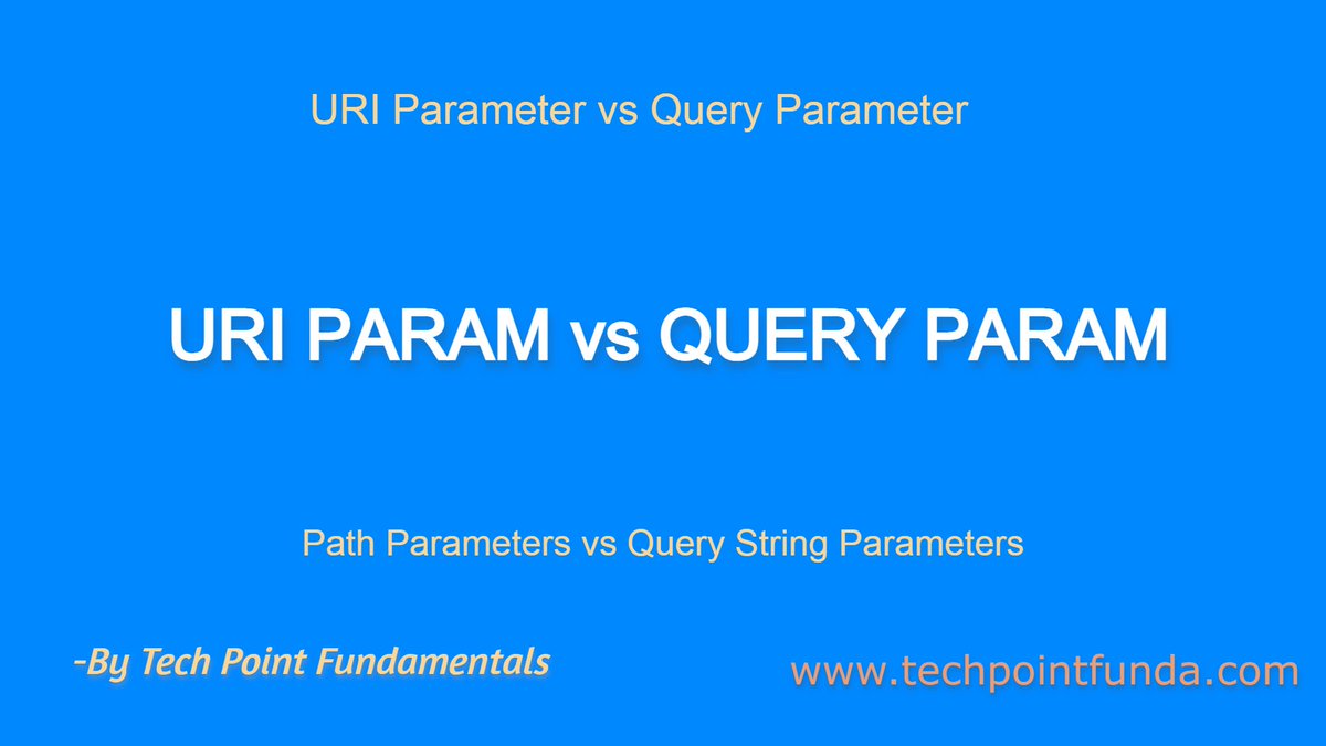 TechPointFunda's tweet image. Difference between URI PARAM and QUERY PARAM | URI Parameter vs Query String:

youtu.be/-ViYPvycKwc via @YouTube 

#WebAPIInterviewQuestionsAndAnswers, #InterviewQuestionsAndAnswers, #MVCInterviewQuestionsAndAnswers, #InterviewPreparation,#TechPointFundamentals, #programming