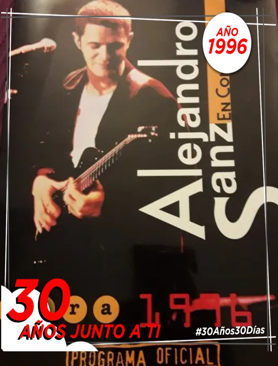 clubtocaparami's tweet photo. #30Años30Dias celebrando los 30 años de carrera de @AlejandroSanz

Hoy recordamos el año 1996:
• Realiza extensa gira por Latam y España.

#AS30
#30AñosJuntoATi https://t.co/b9eLatos7b
