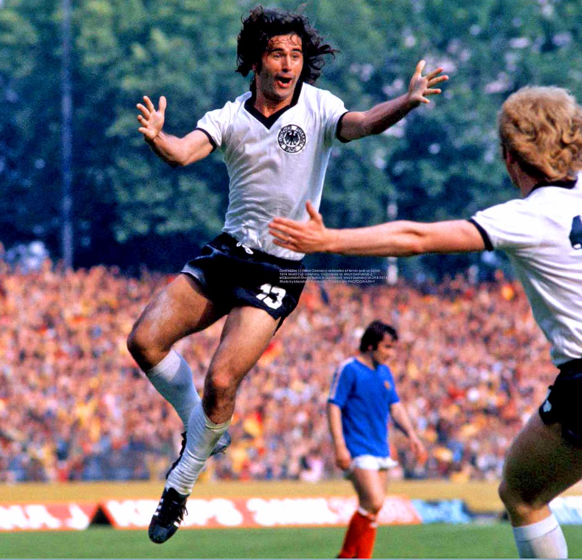 RIP Gerd Müller (West Germany)
1974 World Cup Germany
Yugoslavia vs West Germany0-2 
at Düsseldorf Rheinstadion in Düsseldorf 
West Germany on 26 June 1974   
Photo by Masahide Tomikoshi / TOMIKOSHI PHOTOGRAPHY