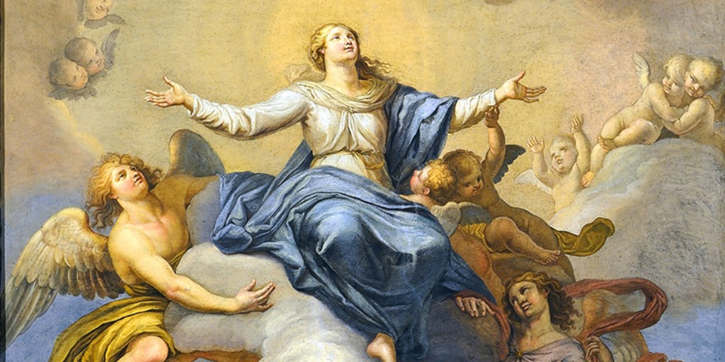 Join us in prayer today as the church honors the Solemnity of the Assumption of the Blessed Virgin Mary - the day when Mary's body ascended into heaven.
"Mary is taken up to heaven; a chorus of angels exults." #godbless #prayer #mary 
saintpatrickscathedral.org/live