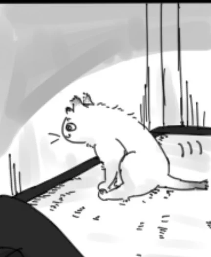 私が描いた中で一番かわいいせんじゅろ猫はこれです 