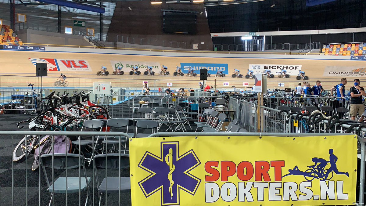Met sportdokters.nl bij EK baanwielrennen in Apeldoorn.
