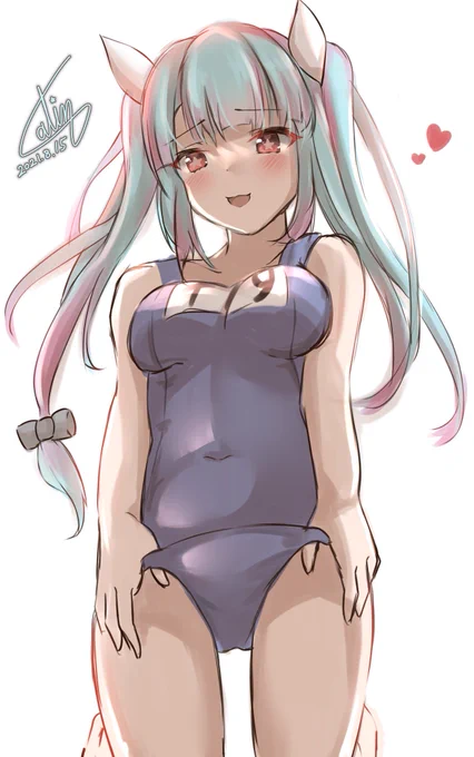イクちゃんに軽率に挑発されたい
(10分オーバーです…😭)

#艦これ版深夜の真剣お絵描き60分一本勝負
#艦これ版真剣お絵描き60分一本勝負_20210815 
#艦これ     #伊19 