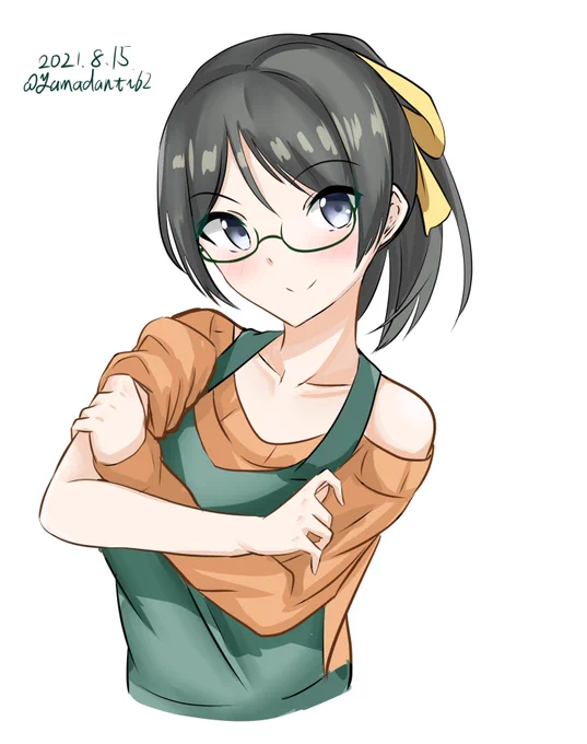 #艦これ版深夜の真剣お絵描き60分一本勝負
#艦これ版真剣お絵描き60分一本勝負_20210815
#艦これ #霧島 気合い満々な霧島 