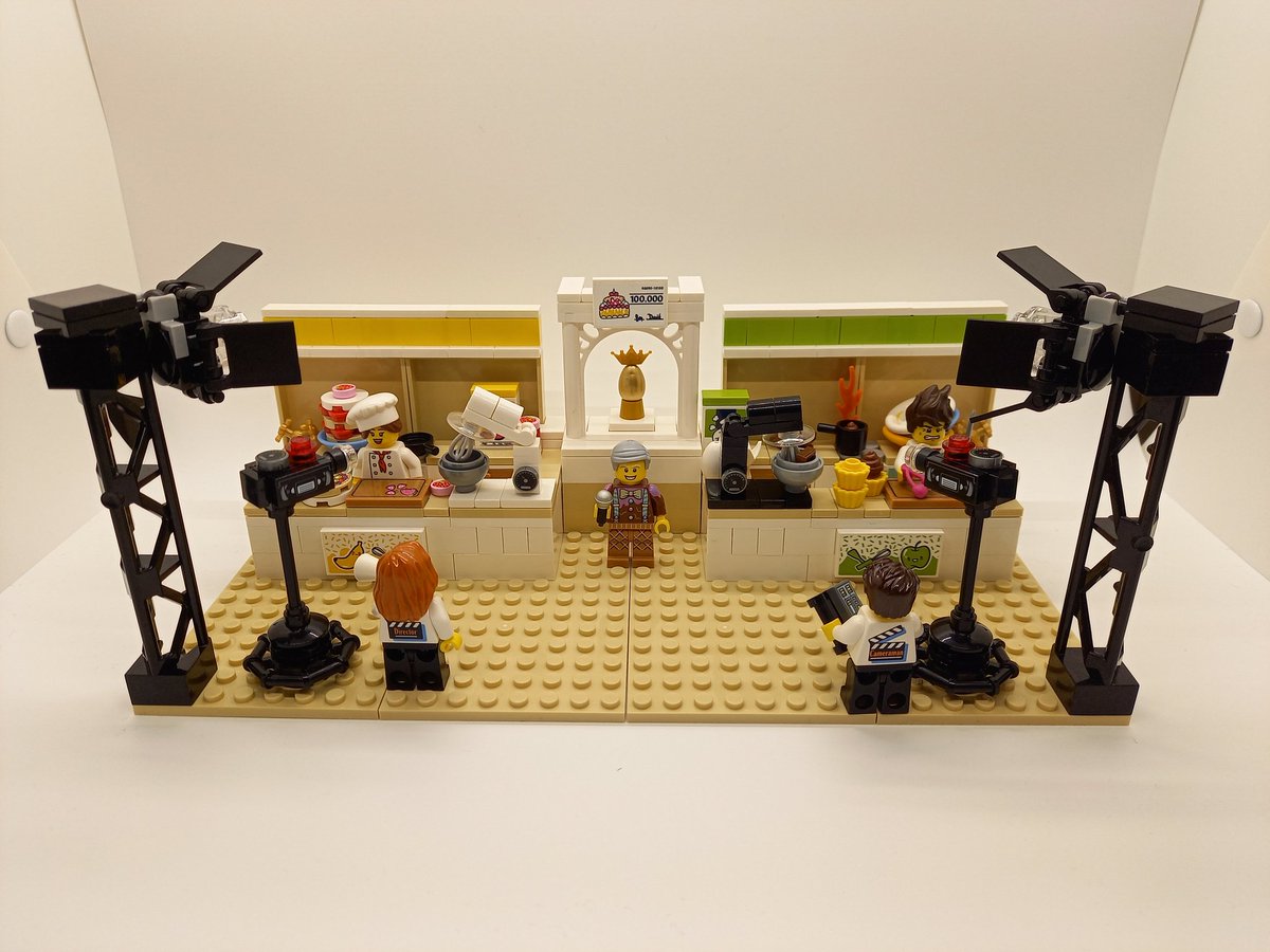 foxyblocks's tweet photo. Inspired by a photo I found online of an electric mixer, and using the stickers from Friends set 41393 I have made a wee TV studio with a baking competition going on. 🎂🧁🎥
Probably my last build of the summer holidays, back to school tomorrow! 👩‍🏫
#tartanlug https://t.co/iH5BmXFTh2