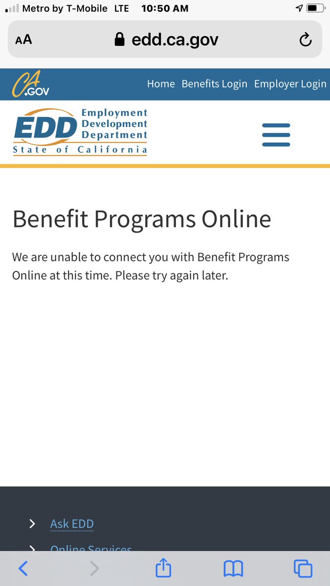 BriannaDelmue's tweet photo. @CA_EDD What’s going on?
#EDDcantlogin #CAEDD #CAunemployment https://t.co/fzI0q1BFn9