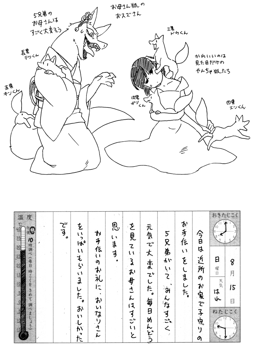 #こゆきの絵日記

うっかりこんな時間になってしまいました。
早くもちょっとネタ切れ状態。
狐は描くの楽しいです。 