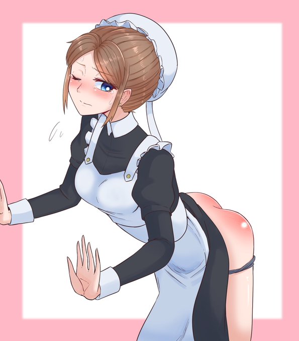 何かをやらかしてお尻ペンペンされるメイドさん。
心の綺麗な人には壁が見えるはずです。 