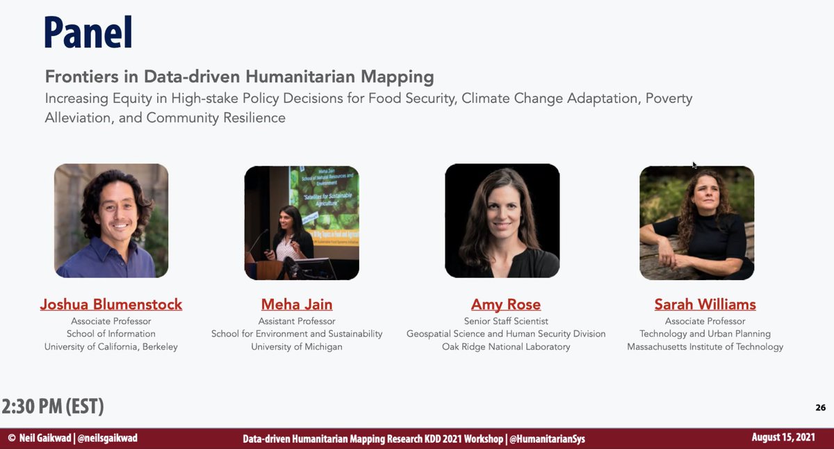 Munasinghe_T's tweet image. Today during the #KDD workshop on Data-driven #HumanitarianMapping @HumanitarianSys Great panel of experts sharing their expertise on societal challenges such as climate change-induced threats #data #DataScience #climatechange