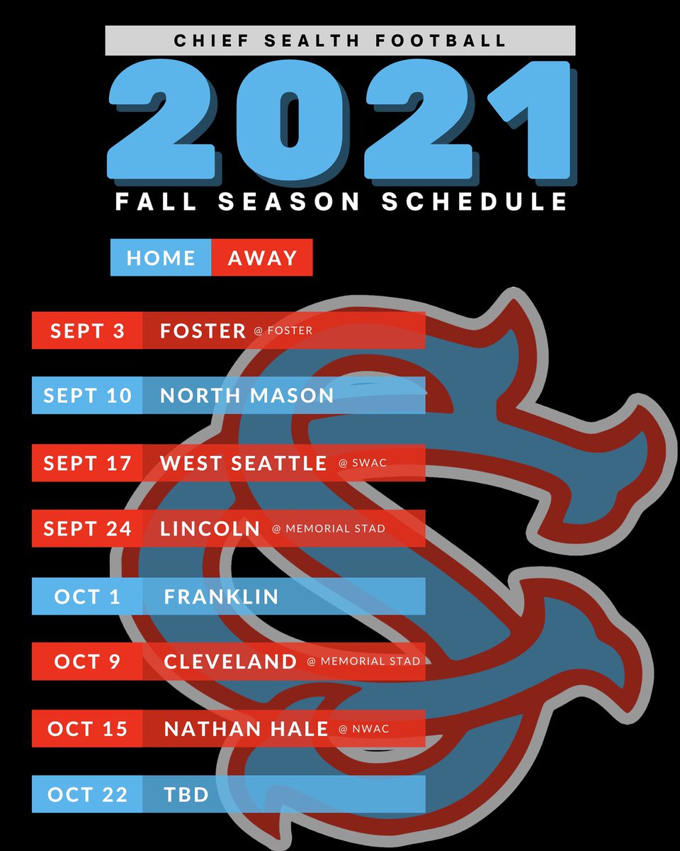 sealthfootball's tweet image. 2021-2022 Regular Season Schedule
