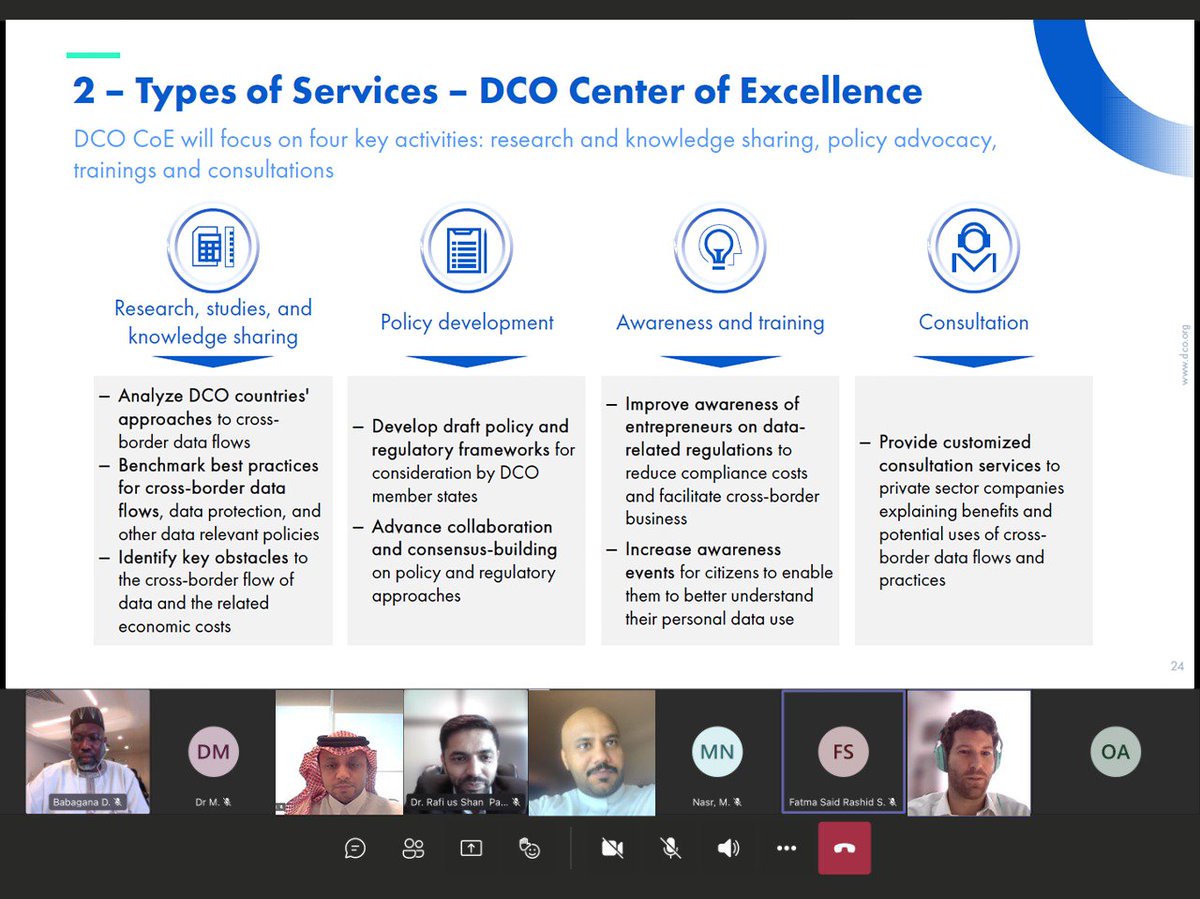 dcorg's tweet photo. #DCO members conducted a second accelerator meeting for data flows and trust to establish a framework for the Center of Excellence for Cross-Border Data Flows, aiming to increase private sector involvement in expanding cross-border data transfers.
#DigitalFuture4all https://t.co/yvsDM7mNbr