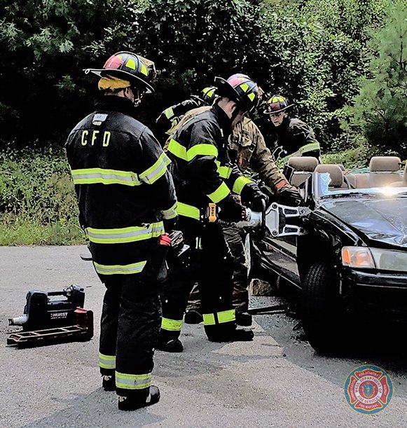 MassDFS's tweet photo. Following a lecture on Vehicle Extrication, members of #Recruit #Class294 at the Stow campus put the knowledge to work using hydraulic rescue tools, air bags, as well as hand tools. https://t.co/bhmm4f5dUg