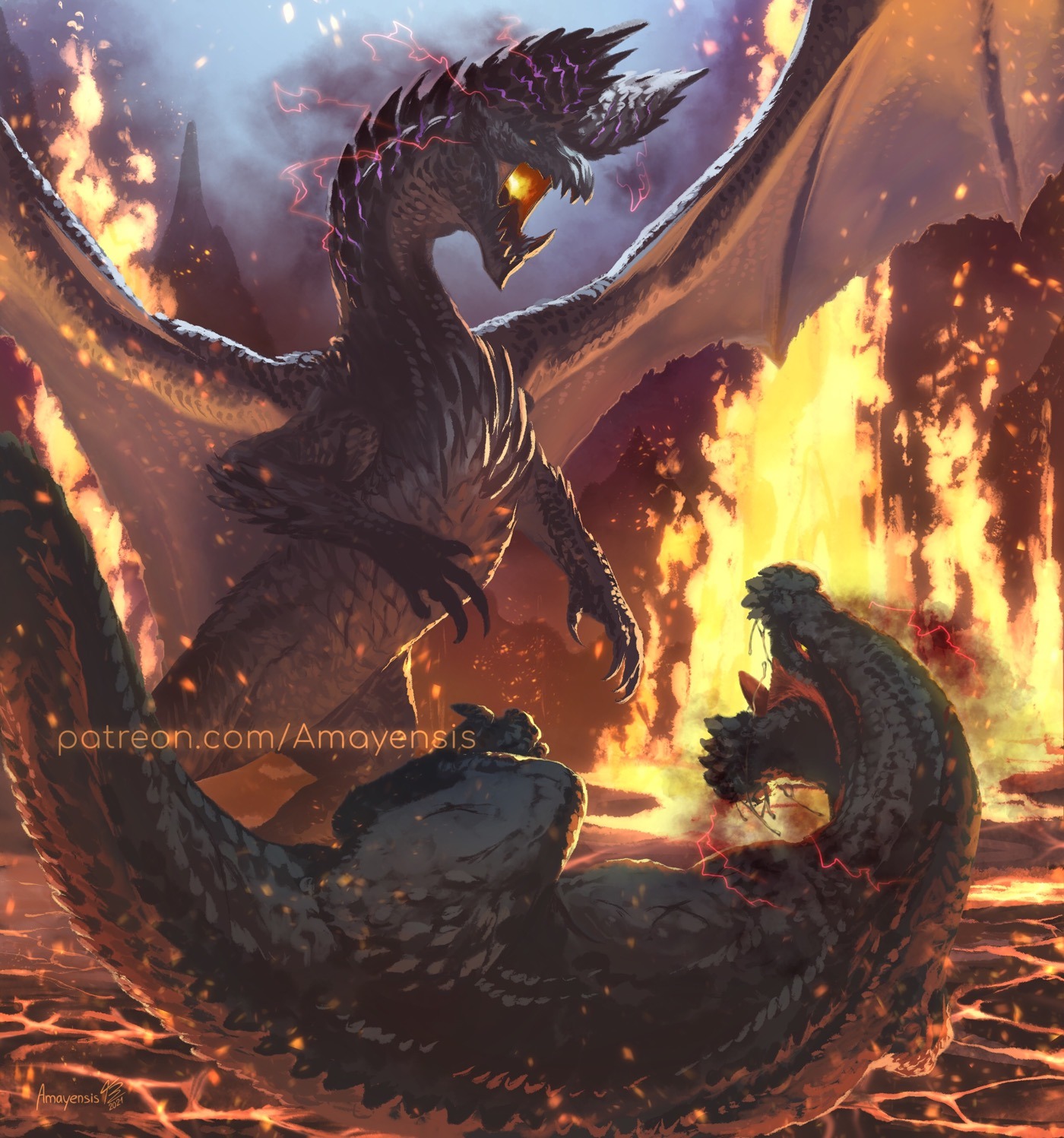 32. Dragon Clash - less than 3h speedpaint! #art. 