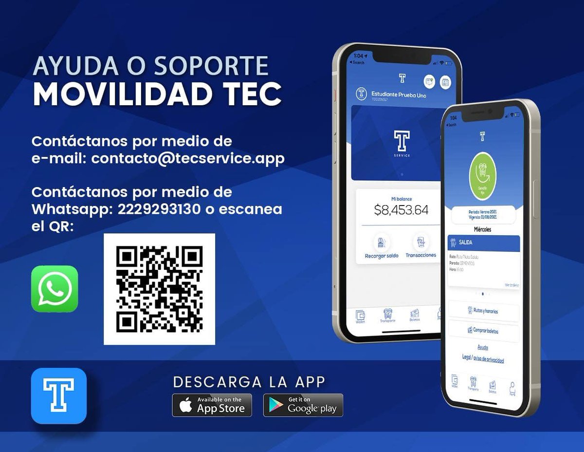 Que no funciona la App de Movilidad TEC,  y es nueva 🐶🐻…   acabo de preguntar y me mandaron estos datos para pedir ayuda, se los paso amiguitos  #fail  <a href="/Tec_CCM/">Tec Ciudad de México</a> <a href="/RAbellaY/">Rashid Abella</a> <a href="/TransporTEC_CCM/">Transportec</a>