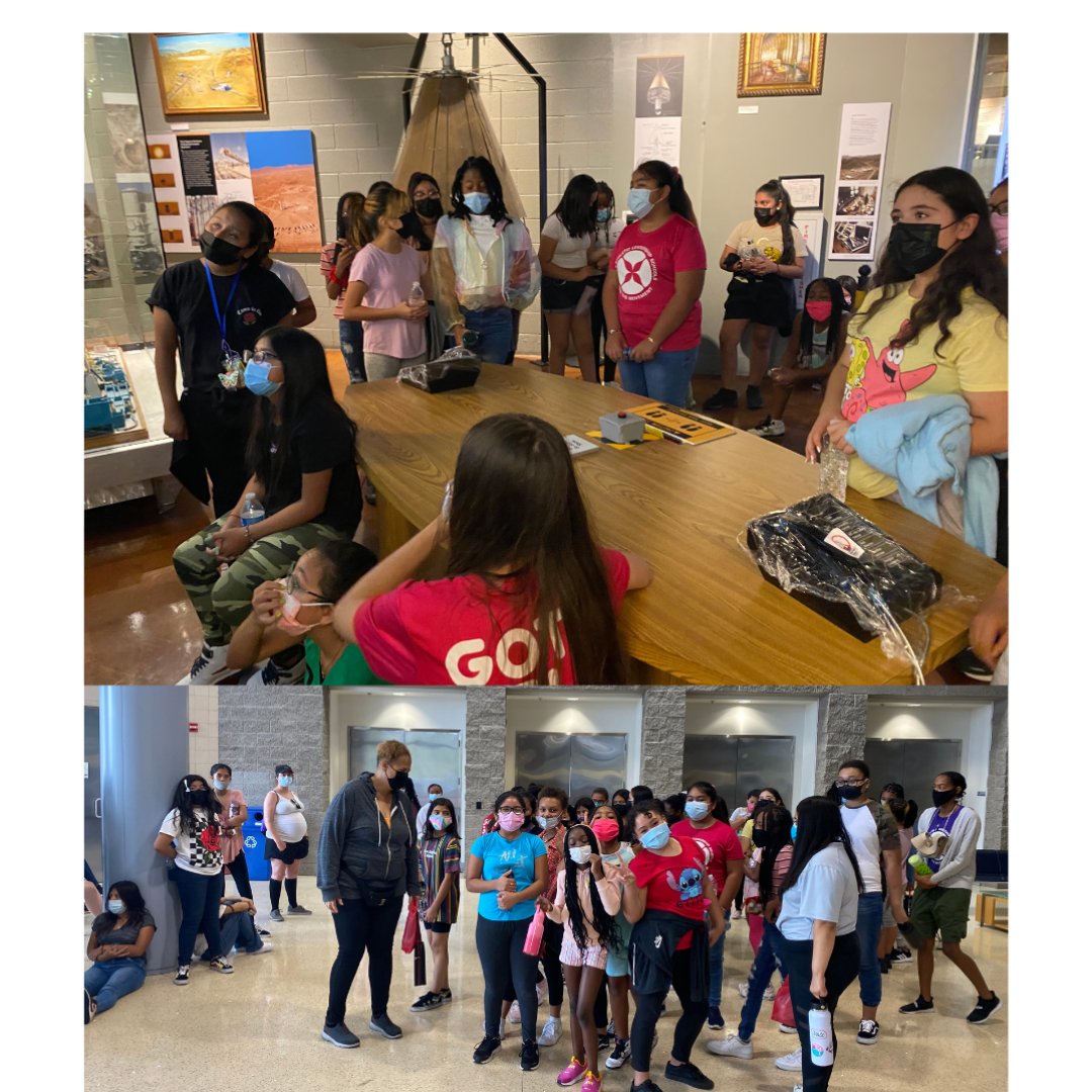 GEMSLVNV's tweet photo. GALS students attend the first field trip of the year to the National Atomic Museum where they learned that Nevada leads not only the nation but the world in nuclear testing. Our tour guides were experts in the field that worked at Nevada's test site. #grlsinSTEM https://t.co/bvagjac2KU