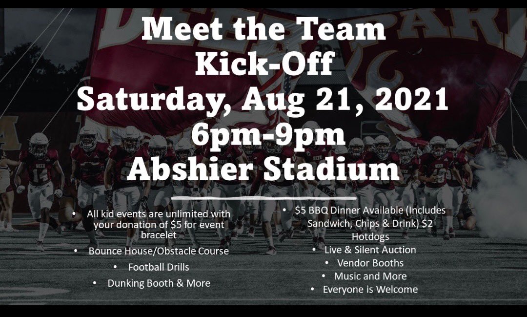 Deer Escort Booster On Twitter: "Come Meet The Deer Park Football Team And  Watch The Deer Escorts Perform This Saturday! Purchase Bbq Plates From  Football And Baskin Robbins Ice Cream From The