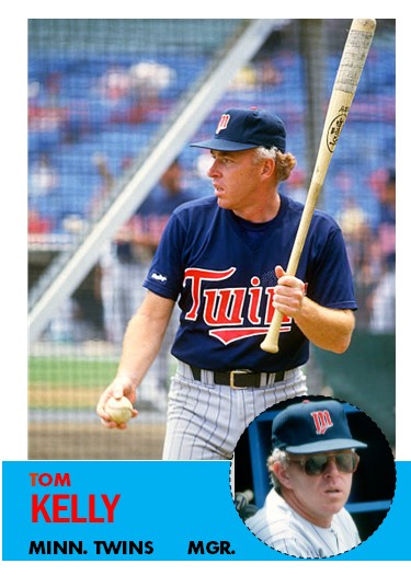 Happy 71st birthday to Twins manager Tom Kelly. I would have sworn he was mid-50s when they won those World Series. 