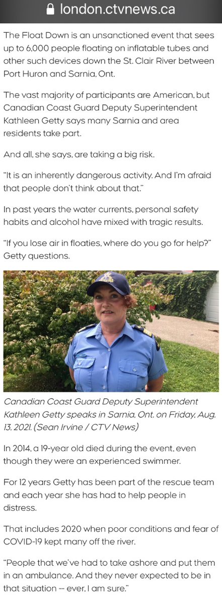 Modmother's tweet image. St. Clair #FloatDown