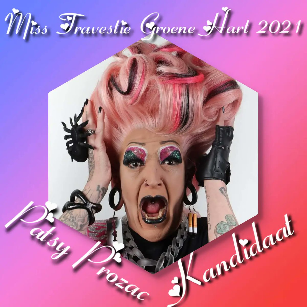 GoudaRoze's tweet photo. 2 NIEUWE KANDIDATEN MISS TRAVESTIE GROENE HART 2021

Vandaag maken we 2 nieuwe kandidaten bekend.

Miss Patsy Prozac
Miss Obelle Bonaparte

Tickets via https://t.co/eWsbKbwwyI

#Gouda #goudaroze #misstravestie #groenehart #misstravestiegroenehart #Travestie #dragisfun #dragisart https://t.co/P76eshZDBi