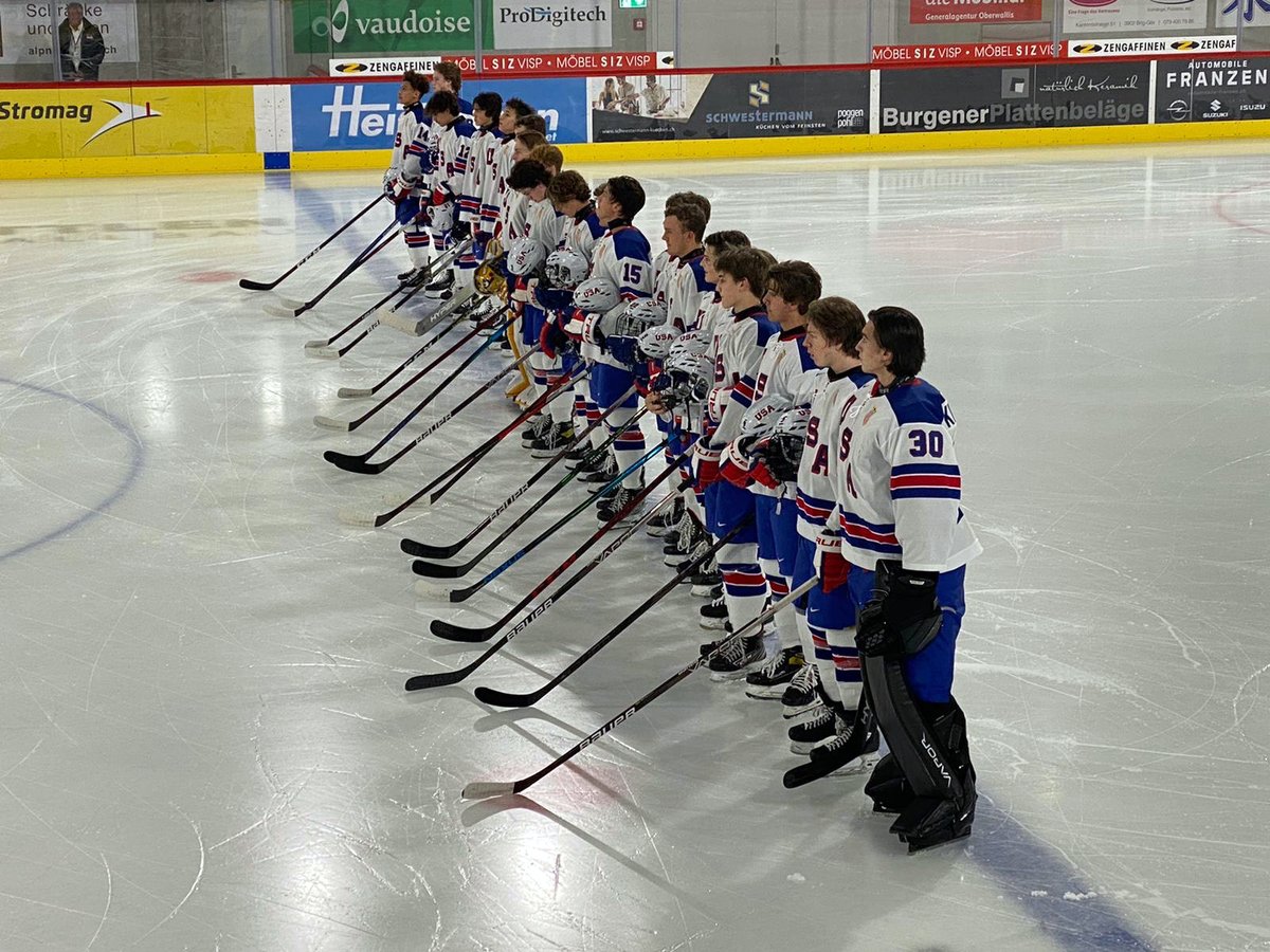 usahockey's tweet image. The U.S. defeated the Swiss, 8-4, in U17 #FiveNations pre-tournament action this morning. Carey Terrance dazzled with a six-point performance. Game stats → bit.ly/3xPxNzY

Tournament action kicks off Tues. August 17. Coverage → bit.ly/37My642