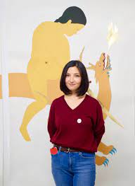 ES8pq9's tweet photo. Merci de faire connaître la magnifique artiste #afghane Kubra Khademi née en 1989 à #Kaboul est une artiste féministe afghane, peintre et performeuse, réfugiée à Paris. Elle est chevalière de l'Ordre des Arts et des Lettres" https://t.co/8UkKZiVHpR