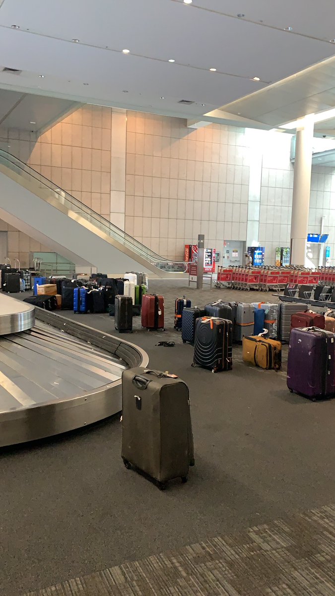 Carryno's tweet photo. @AirCanada baggage service is so bad  passengers are waiting hours and giving up on their bags? https://t.co/QzqYwqalBv