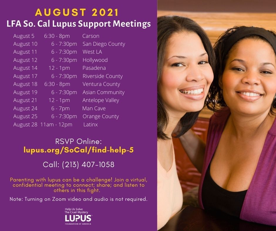LupusOrgSoCal's tweet photo. 4 support groups this week: Riverside on Tuesday, Ventura on Wednesday, Asian Community on Thursday, and Antelope Valley on Saturday...connect with lupus warriors and share your lupus journey, provide coping tips to others, and/or just listen in. https://t.co/7Q9GXKlTaw #lupus https://t.co/BrfhCnk6li