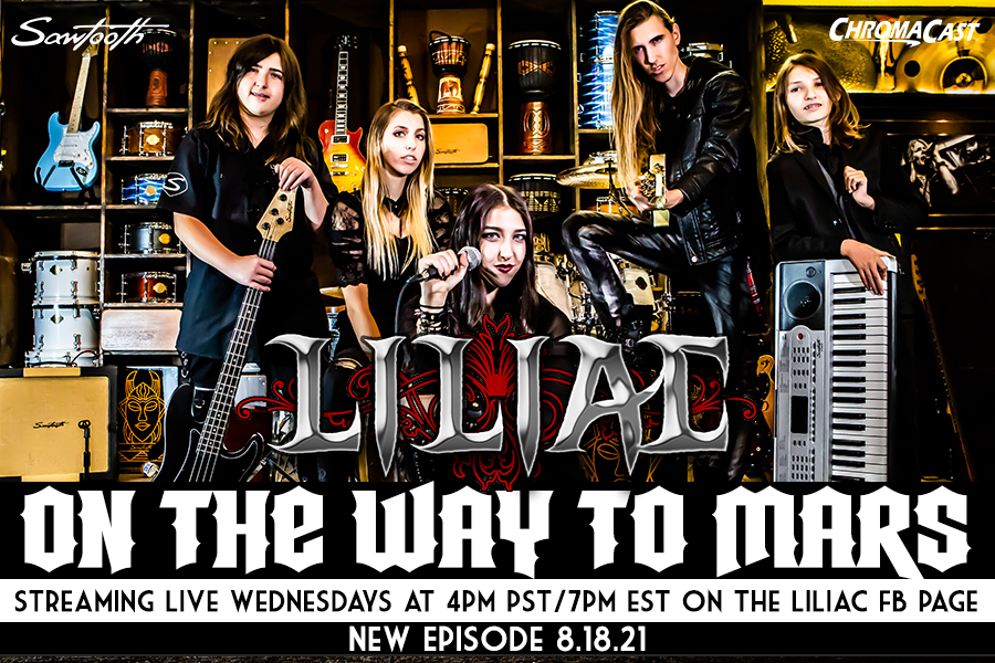GoDpsMusic's tweet photo. Don't miss @LILIACBAND's NEW live streaming episode of "On The Way To Mars!" This Wednesday at 4pm pst/7pm est on the Liliac Facebook Page. https://t.co/hF4OU9xOe2 @Sawtooth_Music @ChromaCastMusic #Liliac #RORH #Sawtooth #ChromaCast #GoDpsMusic #GoDpsMusicLive #LiliacFangs https://t.co/BR2FfxvDta