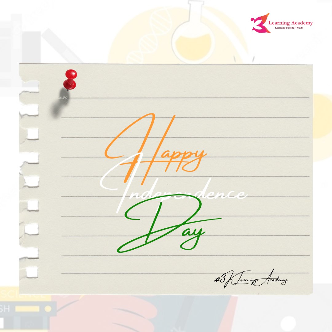 3Acdemy's tweet photo. Happy Independence Day
#Independenceday #india #student #learning #3klearningacademy https://t.co/gRzHwkn03V