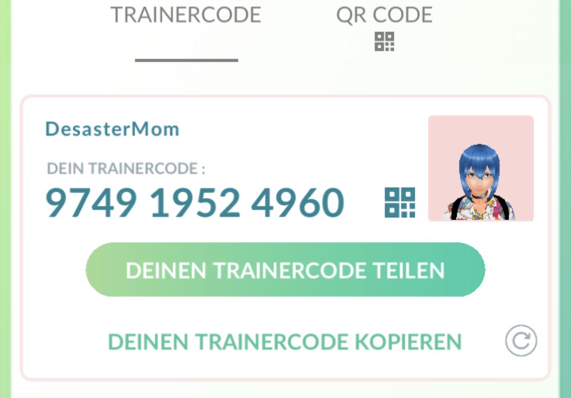 DesasterMom's tweet photo. Looking for daily opener 🥰
Readd if we hit bf +120 days ago
Please contact for coordinating UF &amp; BF
* 9749 1952 4960

#pokemongofriendcode 
#PokemonGOfriend #Pokemon 

@C4rNifeX @1337Amarity @MrsMelde91 @MrMelde https://t.co/Q17dltm10a