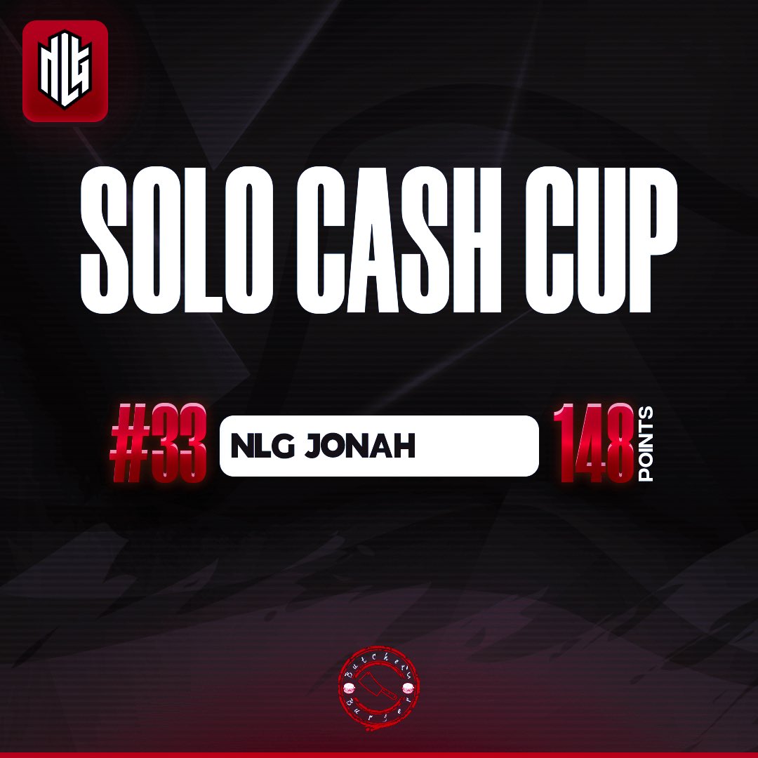 NLGesp's tweet image. Congratulations to NLG @jon9h once again for placing 33rd in the Solo Cash Cup with 148 points and earned 200$ !

#NLGUP #NLGFAM