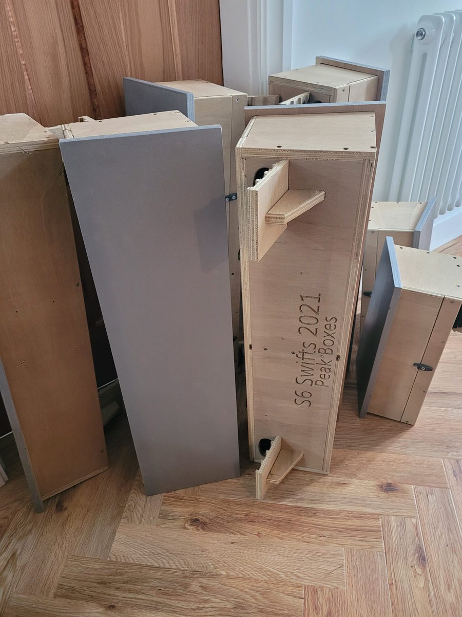 Gearing up for our second day of swift nest box fitting in #Hillsborough and #Walkley #Sheffield tomorrow. The swifts may be on their way to Africa but we're already getting ready to welcome them back with more homes next year!